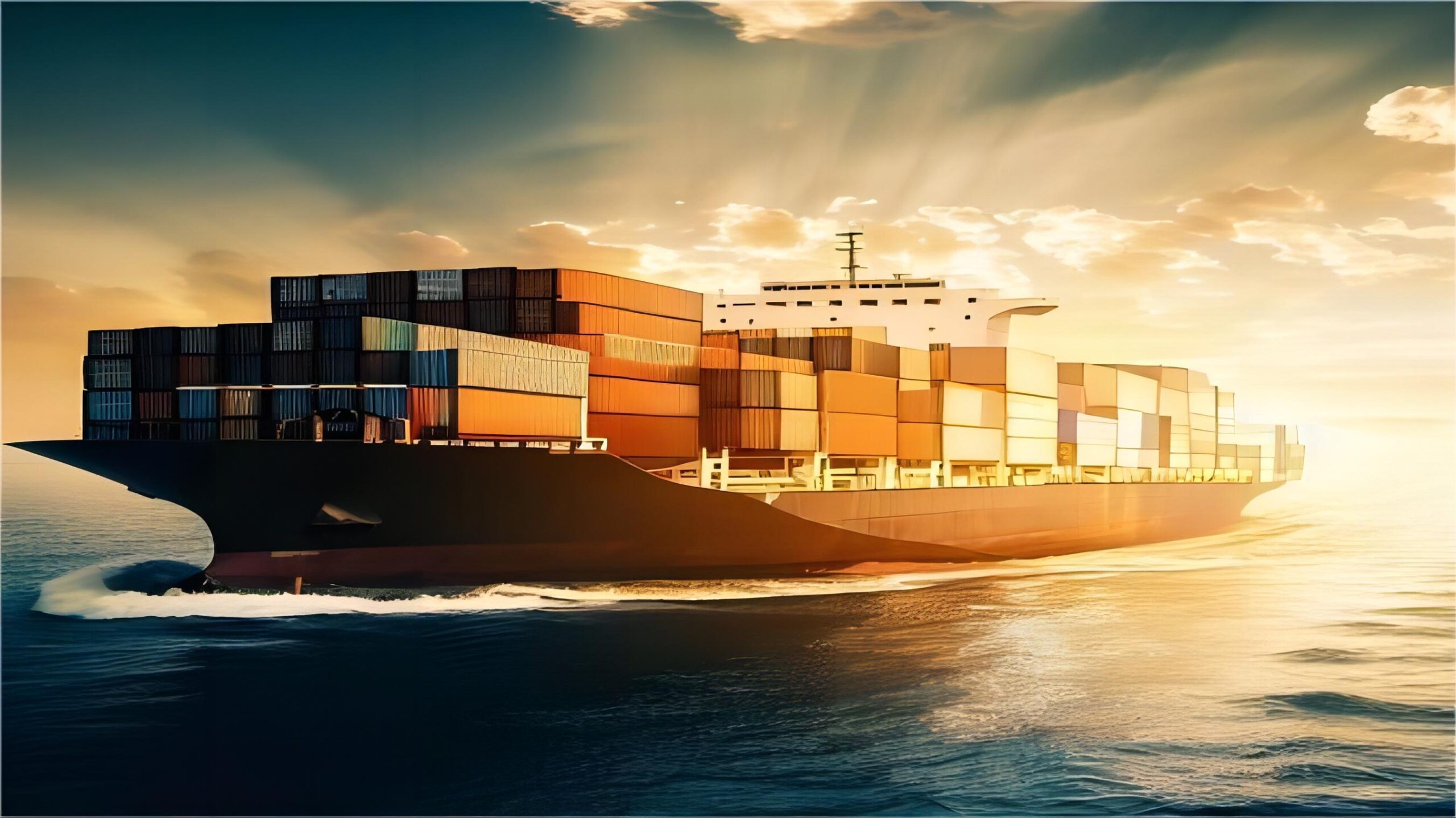 Comparison chart of air and sea freight for international shipping
