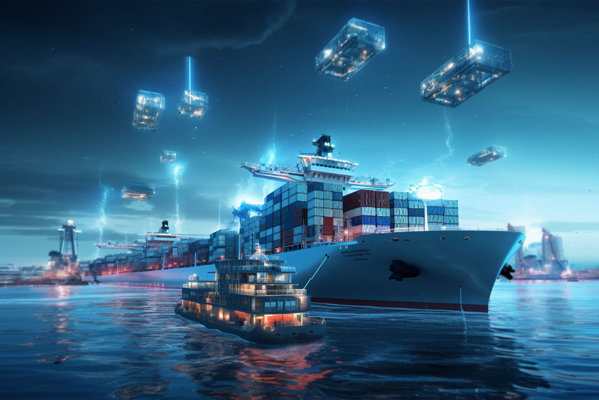 Professional logistics team managing international cargo