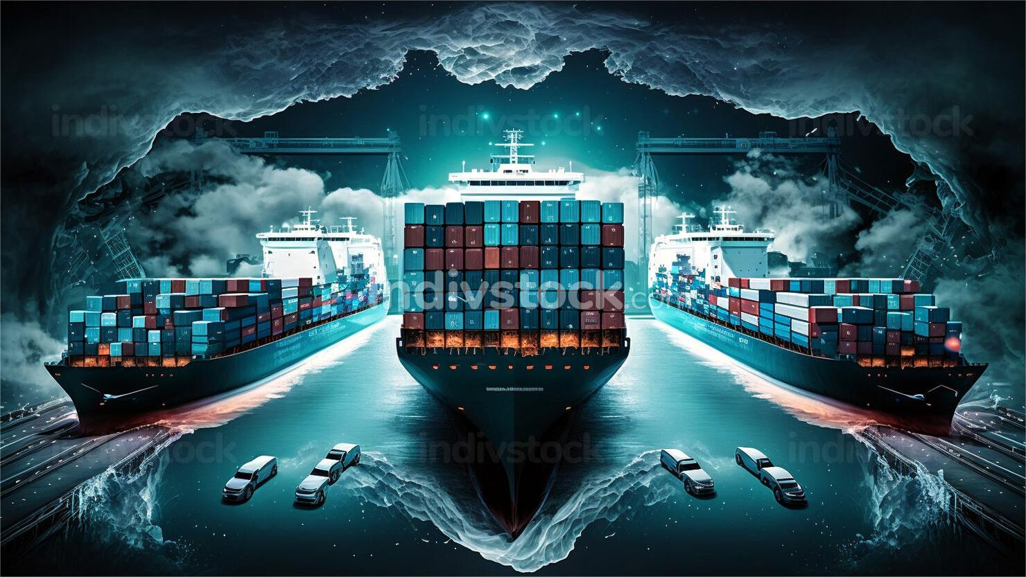 Logistics professional managing sea freight shipments