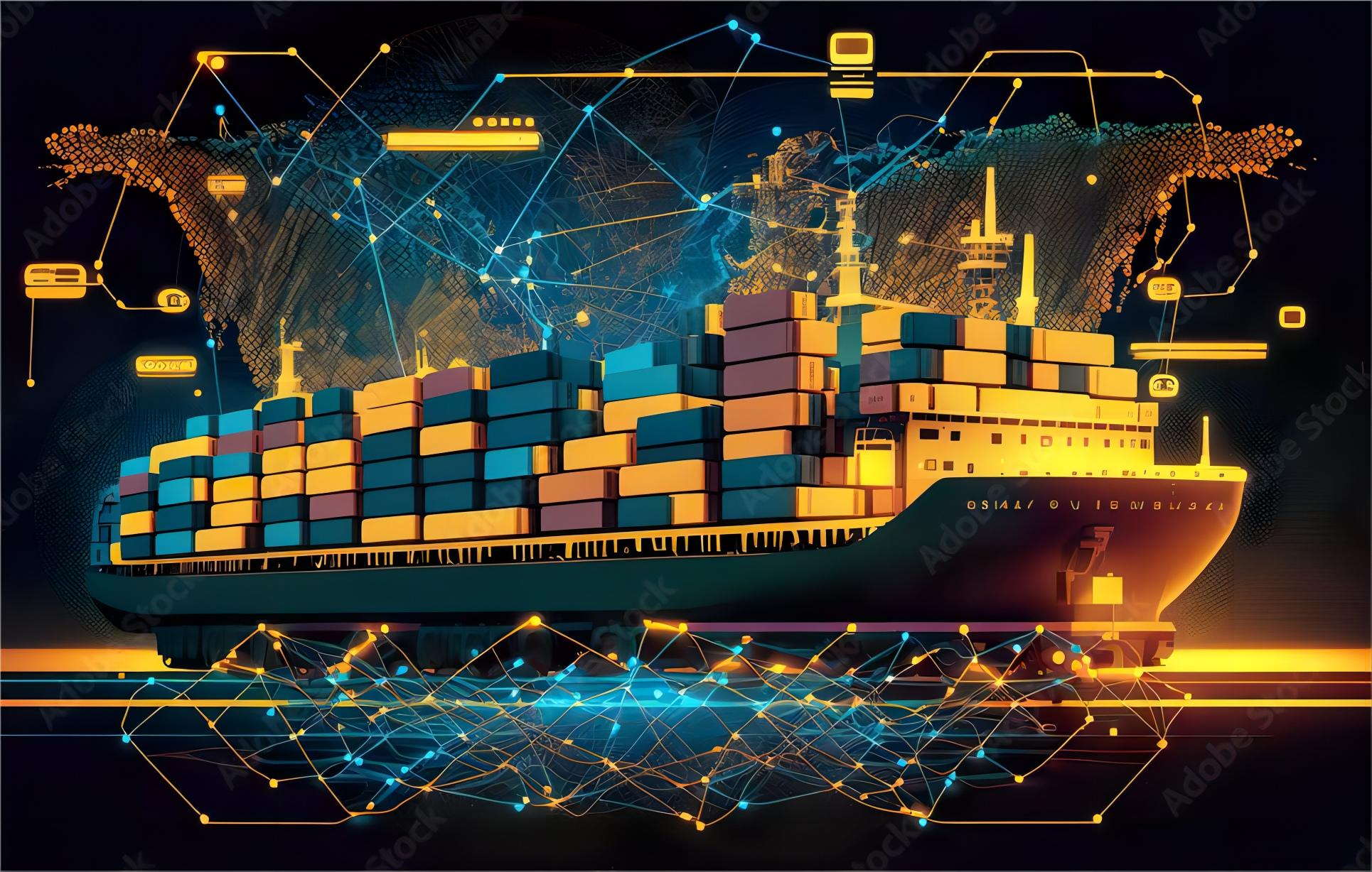 Cargo ship at port