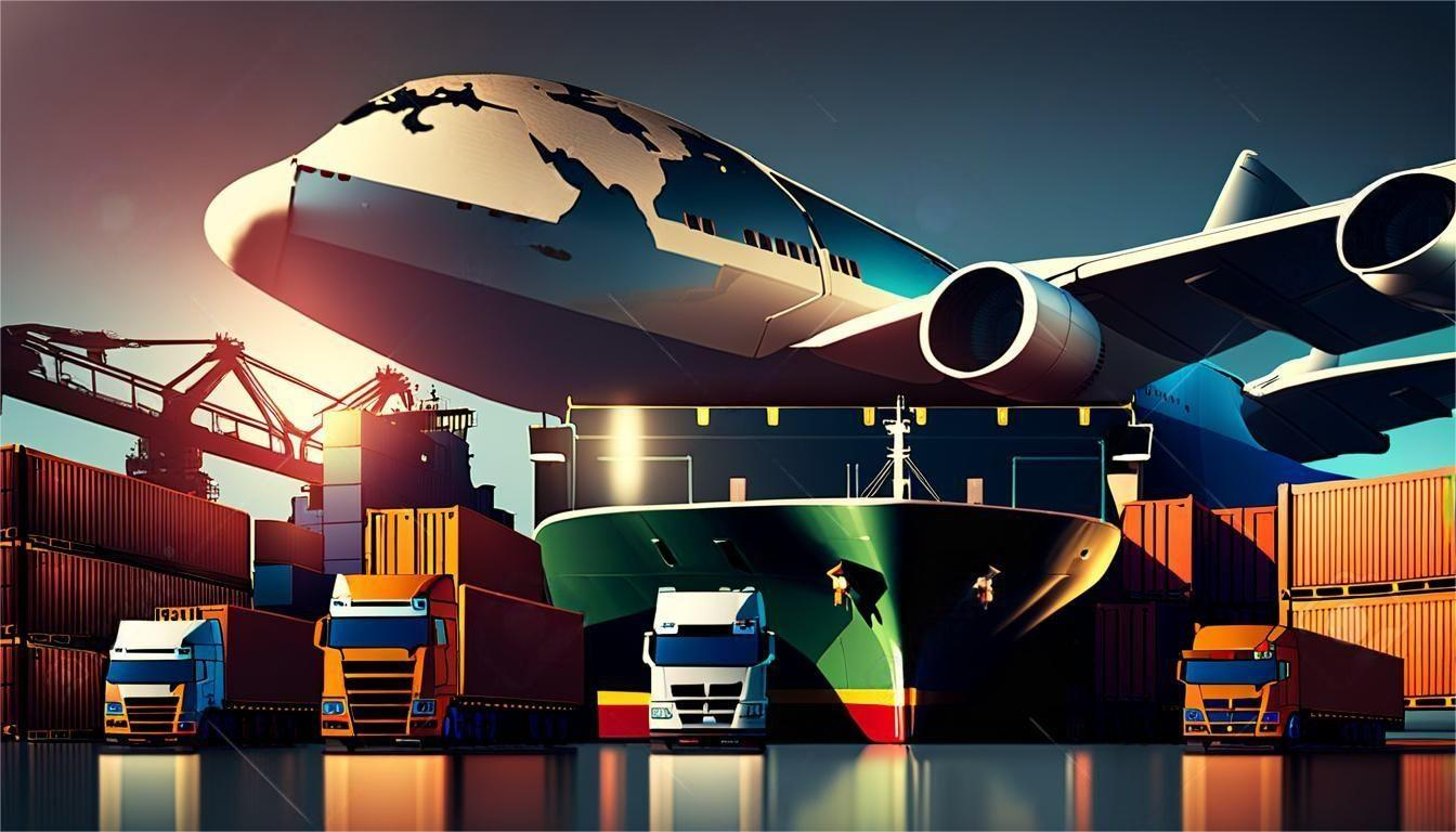 Container ship arriving at the Port of Rotterdam from China