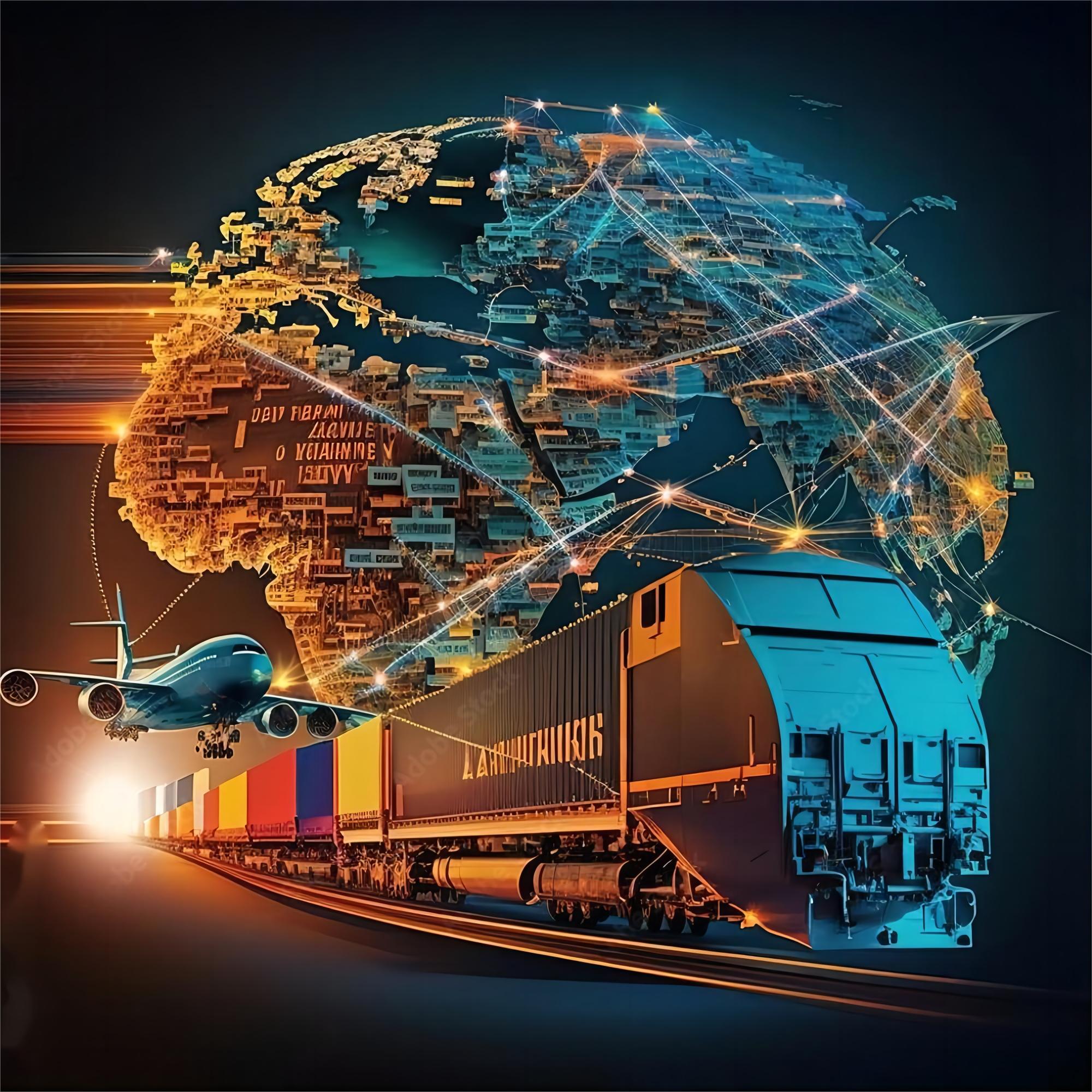 Container ship transporting goods from China to Canada